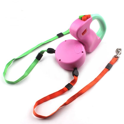 Retractable Dual Pet Dog Walking Leash - key words
