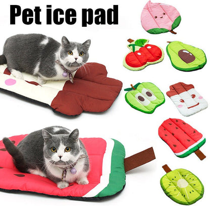 Dog Cooling Mat Pet Beds Cat Rug Ice Silk Pet Self Cooling Pad Blanket Summer Washable Oxford Farbric Cooling Down Summer Fruit - key words
