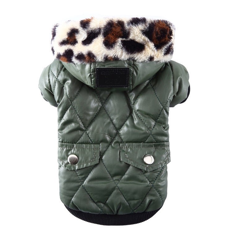 Cross-border pet supplies pet clothes dog clothes autumn and winter fur collar coat pet dog clothing - key words