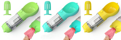 Pet Water Bottle Feeder Bowl Garbage Bag Storage Portable Pet Outdoor Travel 3 In 1 Dog Water Bottle - key words