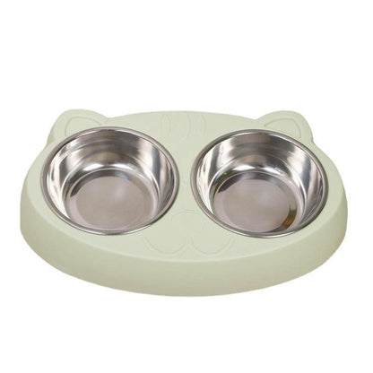 Dog Bowls Double Dog Water And Food Bowls Stainless Steel Bowls With Non-Slip Resin Station, Pet Feeder Bowls For Puppy Medium Dogs Cats - key words