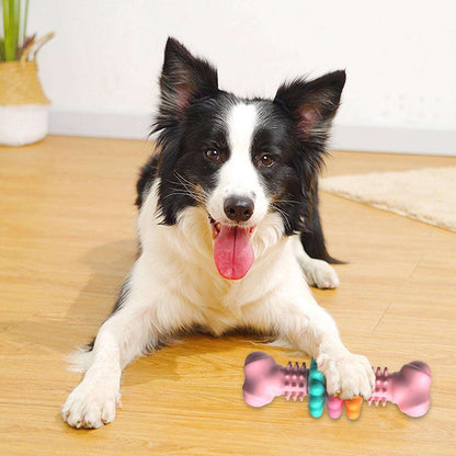 Dog Chew Toy Dog Bone Type  Dogs Teeth Cleaning Toys Indestructible TPR Bone Chewing Bite Resistant Teething Toys  Pet Products - key words