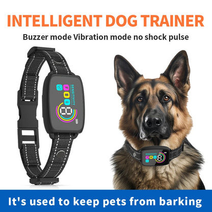 Smart Automatic Anti Barking Dog Collar Rechargeable Bark Stopper Stop Barking HD Digital Display IP67 Waterproof Collar For Dogs Pet Products - key words