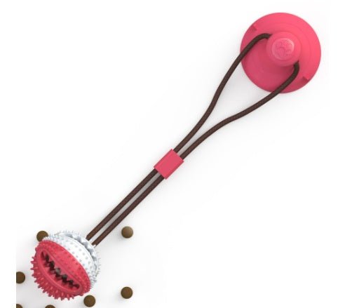 Dog Toys Silicon Suction Cup Tug Interactive Dog Ball Toy For Pet Chew Bite Tooth Cleaning Toothbrush Feeding Pet Supplies - key words
