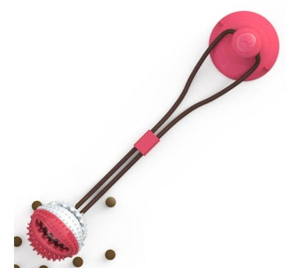 Dog Toys Silicon Suction Cup Tug Interactive Dog Ball Toy For Pet Chew Bite Tooth Cleaning Toothbrush Feeding Pet Supplies - key words