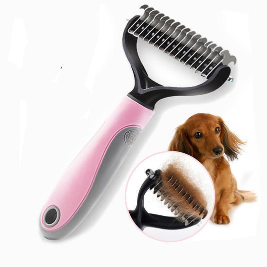 Pet Long-haired Dogknot Comb Double-sided Blade Dog - key words