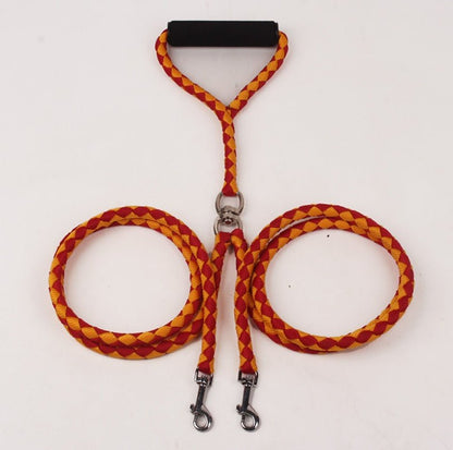 Pet Hand-knitted Traction Wear-resistant Dog Leash Double-ended Hand-knitted Braided Rope Outdoor Dog Leash - key words