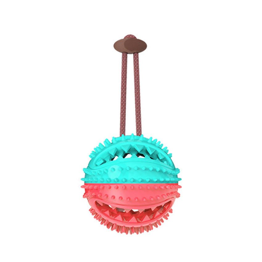 Dog Toys Silicon Suction Cup Tug Interactive Dog Ball Toy For Pet Chew Bite Tooth Cleaning Toothbrush Feeding Pet Supplies - key words