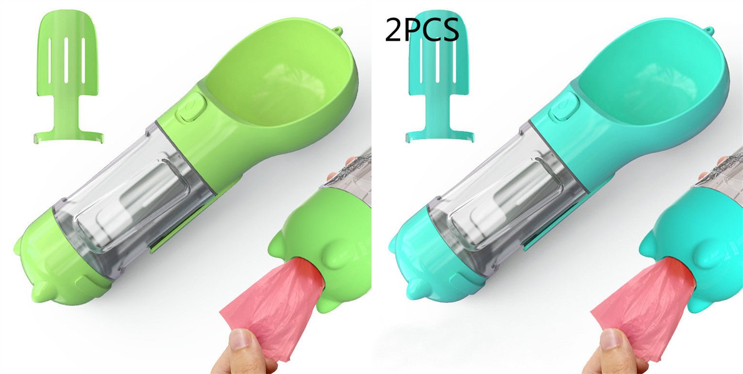 Pet Water Bottle Feeder Bowl Garbage Bag Storage Portable Pet Outdoor Travel 3 In 1 Dog Water Bottle - key words