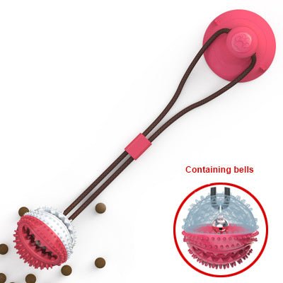 Dog Toys Silicon Suction Cup Tug Interactive Dog Ball Toy For Pet Chew Bite Tooth Cleaning Toothbrush Feeding Pet Supplies - key words
