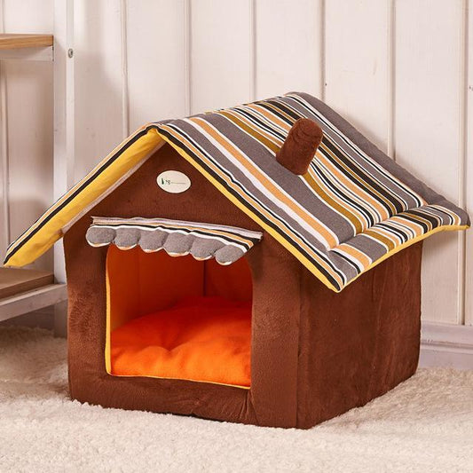 New Fashion Striped Removable Cover Mat Dog House Dog Beds For Small Medium Dogs Pet Products House Pet Beds for Cat - key words