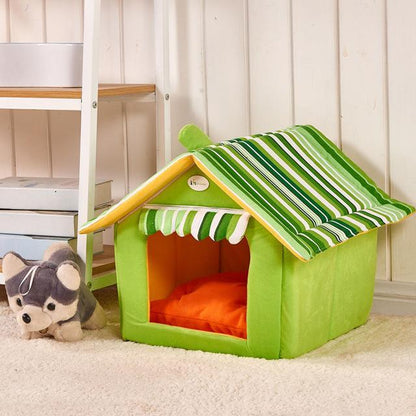 New Fashion Striped Removable Cover Mat Dog House Dog Beds For Small Medium Dogs Pet Products House Pet Beds for Cat - key words