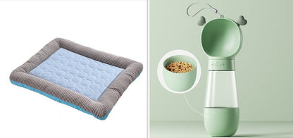 Pet Cooling Pad Bed For Dogs Cats Puppy Kitten Cool Mat Pet Blanket Ice Silk Material Soft For Summer Sleeping  Blue Breathable - key words