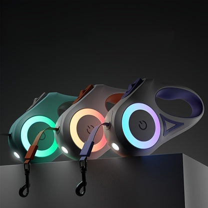 3 And 5M Dog Leash Light Retractable Pet Leads Traction Rope Belt Durable Large Dog Walk Run Leash Lead Automatic Cat Lead Extension - key words