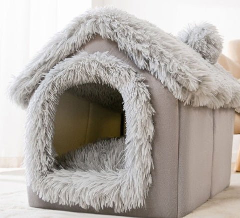 Foldable Dog House Pet Cat Bed Winter Dog Villa Sleep Kennel Removable Nest Warm Enclosed Cave Sofa Pets Supplies - key words