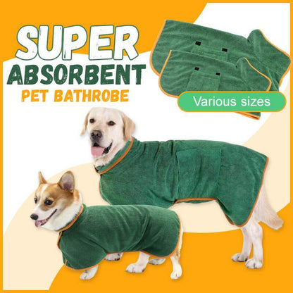Absorbent Pet Bathrobe With Waist-wrapped Microfiber - key words
