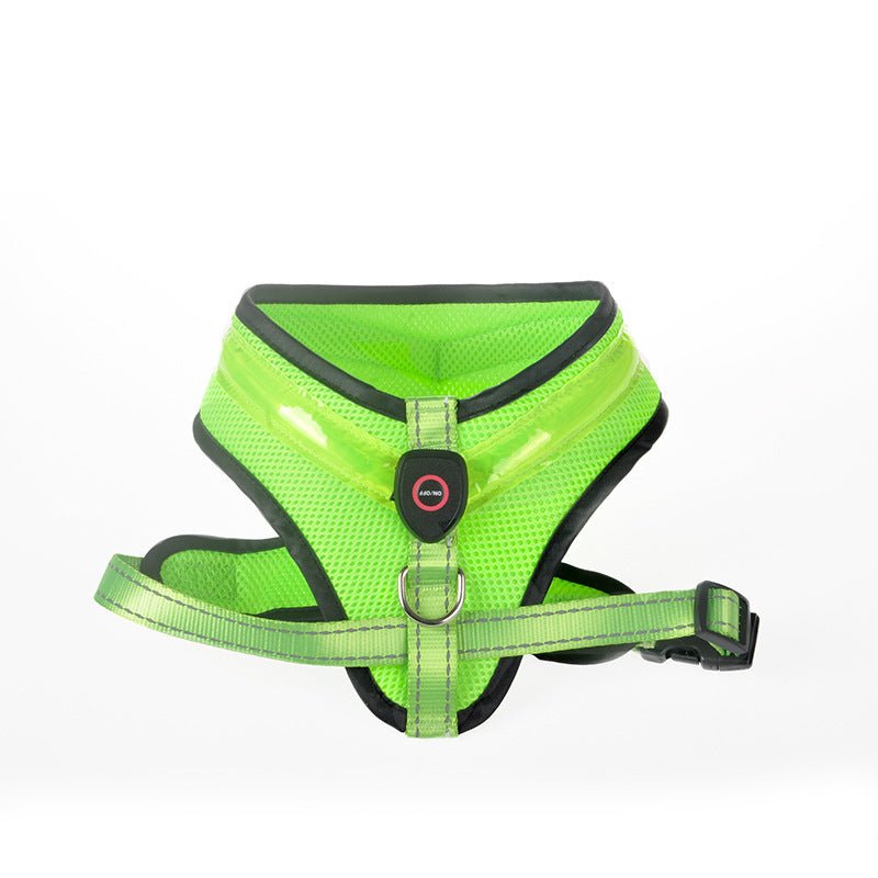 LED Luminous Dog Harness Led USB Charging Dog Chest Strap Vest Pet Safety Reflective Harness Pet Vest For Puppy Large Dog Pet Products - key words