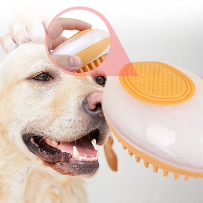 Dog Cat Bath Brush 2-in-1 Pet SPA Massage Comb Soft Silicone Pets Shower Hair Grooming Cmob Dog Cleaning Tool Pet Products - key words