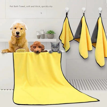 Dog Towels For Drying Dogs Drying Towel Dog Bath Towel, Quick-drying Pet Dog And Cat Towels Soft Fiber Towels Robe Super Absorbent Quick Drying Soft Microfiber Pet Towel For Dogs, Cats Yellow - key words