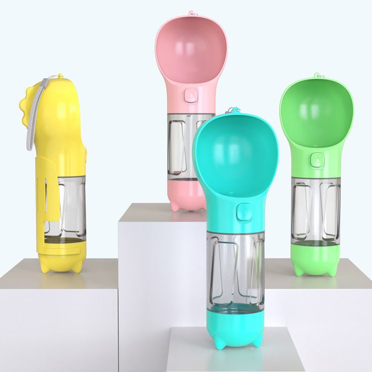 Pet Water Bottle Feeder Bowl Garbage Bag Storage Portable Pet Outdoor Travel 3 In 1 Dog Water Bottle - key words