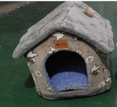 Foldable Dog House Pet Cat Bed Winter Dog Villa Sleep Kennel Removable Nest Warm Enclosed Cave Sofa Pets Supplies - key words