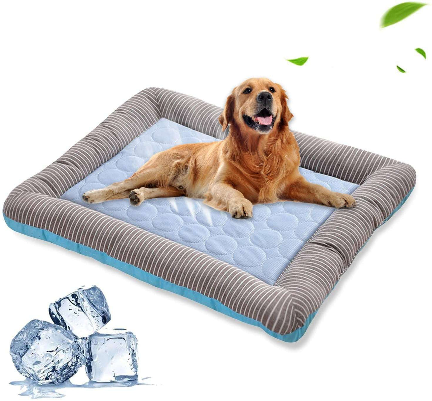 Pet Cooling Pad Bed For Dogs Cats Puppy Kitten Cool Mat Pet Blanket Ice Silk Material Soft For Summer Sleeping  Blue Breathable - key words