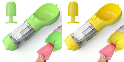 Pet Water Bottle Feeder Bowl Garbage Bag Storage Portable Pet Outdoor Travel 3 In 1 Dog Water Bottle - key words