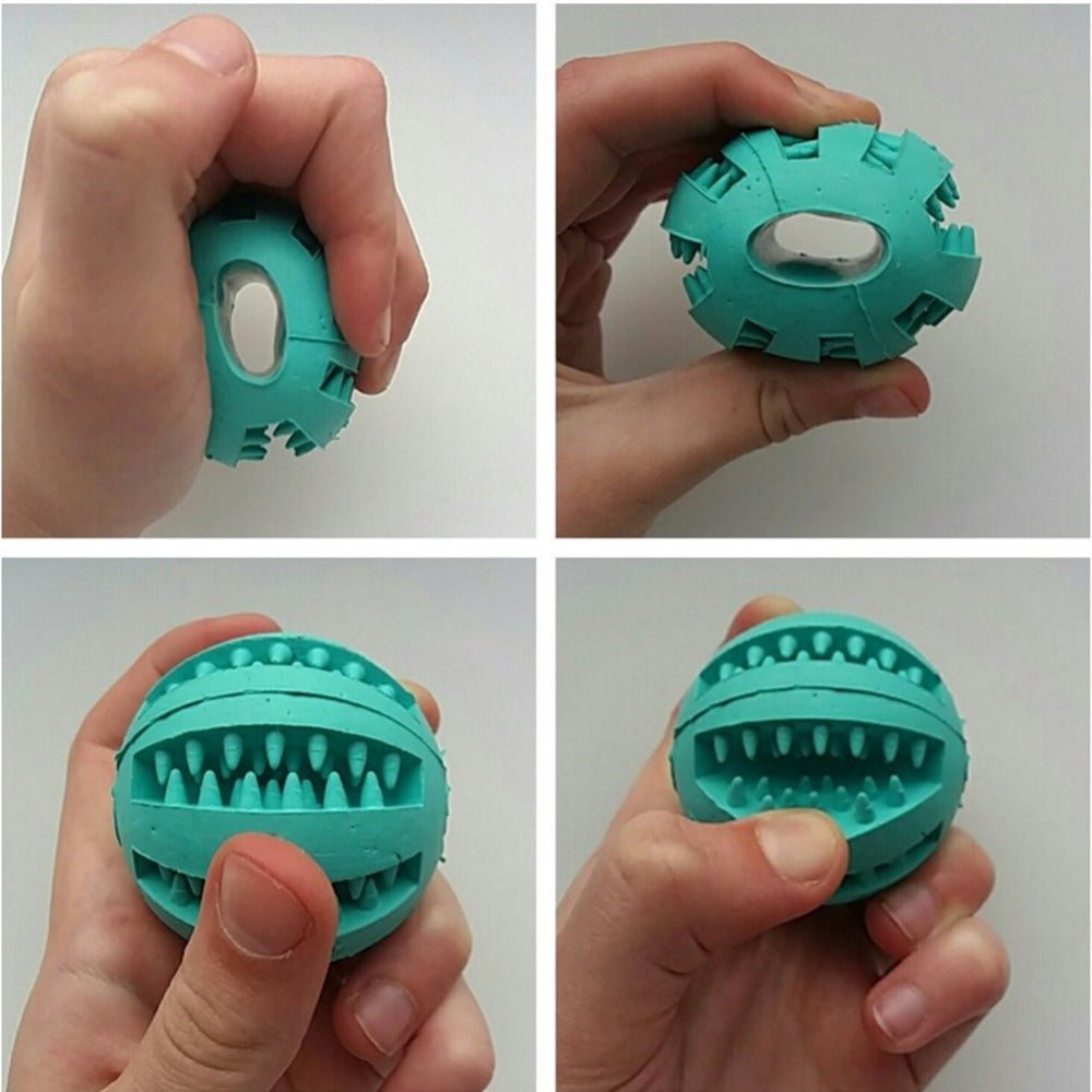 Pet Slow Feeder Dog Toy Cute Funny Rubber Dog Ball Toy - key words