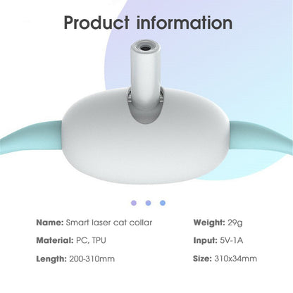 Automatic Cat Toy Smart Laser Teasing Cat Collar Electric USB Charging Kitten Amusing Toys Interactive Training Pet Items - key words