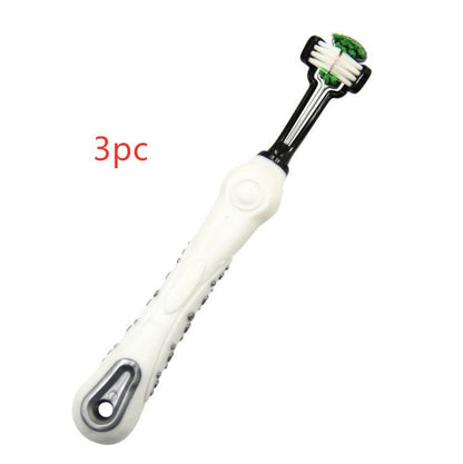 Three Sided Pet Toothbrush Dog Brush Bad Breath Tartar Teeth Care - key words