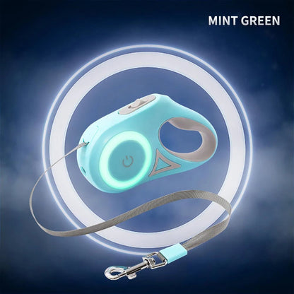 3 And 5M Dog Leash Light Retractable Pet Leads Traction Rope Belt Durable Large Dog Walk Run Leash Lead Automatic Cat Lead Extension - key words