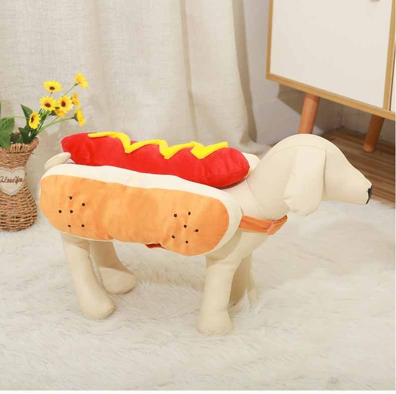 Funny Halloween Costumes For Dogs Puppy Pet Clothing Hot Dog Design Dog Clothes Pet Apparel Dressing Up Cat Party Costume Suit - key words
