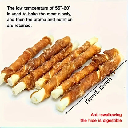 100g/400g(3.53oz/14.11oz) Chicken Wrapped Rawhide Sticks, Dog Treats For Small, Medium, & Large Dog, Made With Real Chicken - key words