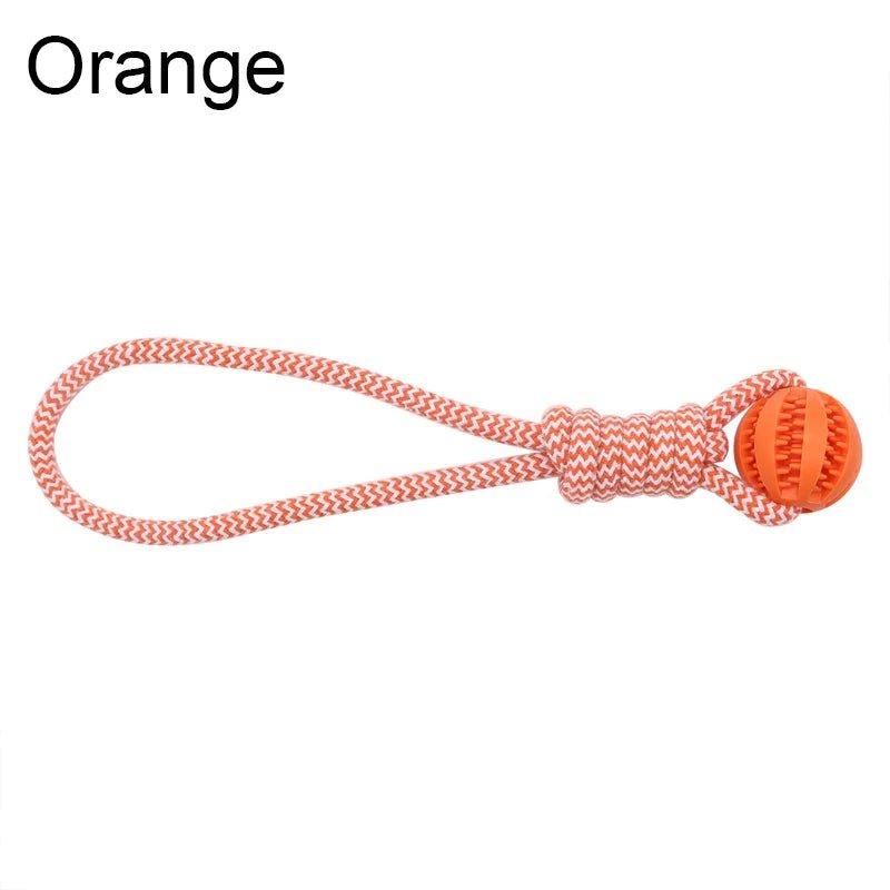 Dog Ball Toy with Rope Interactive Interactive Leaking Balls for Small Medium Dogs Chewing Bite Resistant Pet Tooth Cleaning - key words