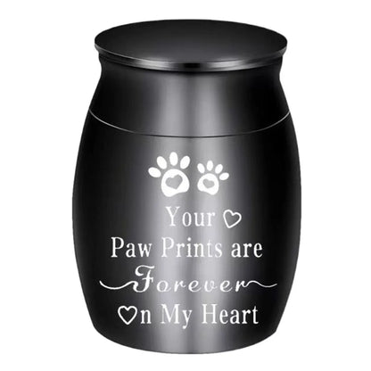 Mini Pet Ashes Sealed Box Pet Paw Print Moisture Proof Funeral Urn for Pets Waterproof Dustproof Pet Teeth Hair Storage Box - key words