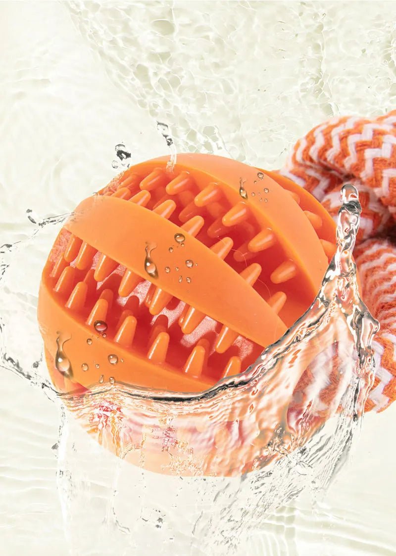 Dog Ball Toy with Rope Interactive Interactive Leaking Balls for Small Medium Dogs Chewing Bite Resistant Pet Tooth Cleaning - key words