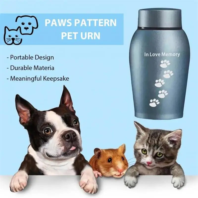New Multi-Colored Stainless Steel Dog Urns Dog Cat Bird Mouse Cremation Ashes Urn Sealed Funeral for Dogs Pet Souvenir Jar - key words