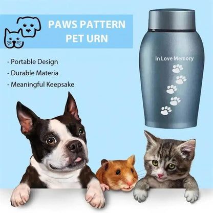 New Multi-Colored Stainless Steel Dog Urns Dog Cat Bird Mouse Cremation Ashes Urn Sealed Funeral for Dogs Pet Souvenir Jar - key words