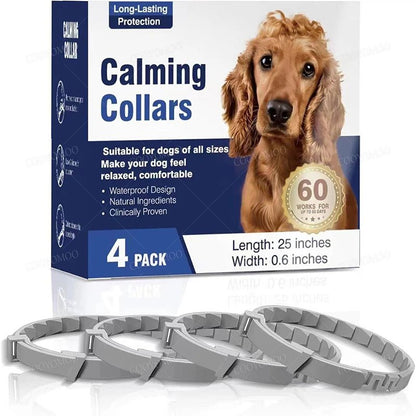 3/4 Pc Dogs Calming Pheromone Collars Cats Relieve Anxiety Adjustable Comfortable Collar For Puppy Kitten Large Pets Accessories - key words