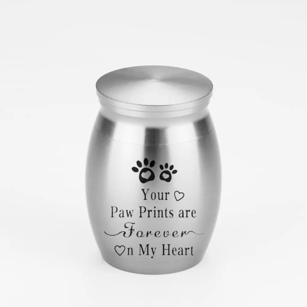 Mini Pet Ashes Sealed Box Pet Paw Print Moisture Proof Funeral Urn for Pets Waterproof Dustproof Pet Teeth Hair Storage Box - key words