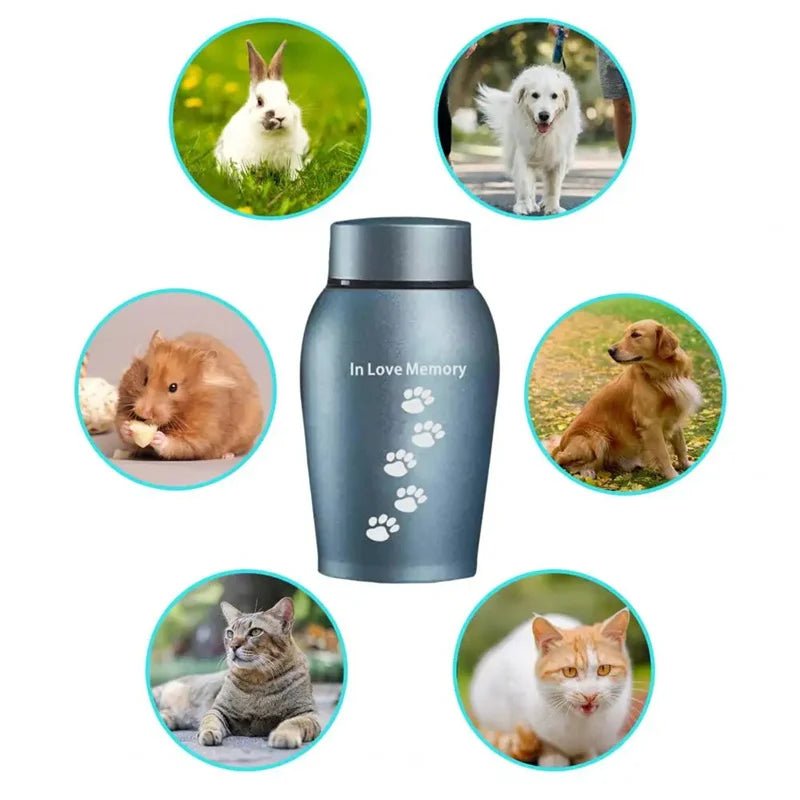 New Multi-Colored Stainless Steel Dog Urns Dog Cat Bird Mouse Cremation Ashes Urn Sealed Funeral for Dogs Pet Souvenir Jar - key words