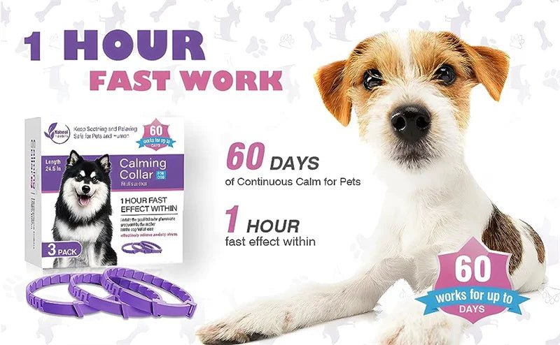 3/4 Pc Dogs Calming Pheromone Collars Cats Relieve Anxiety Adjustable Comfortable Collar For Puppy Kitten Large Pets Accessories - key words