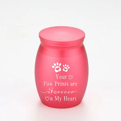 Mini Pet Ashes Sealed Box Pet Paw Print Moisture Proof Funeral Urn for Pets Waterproof Dustproof Pet Teeth Hair Storage Box - key words