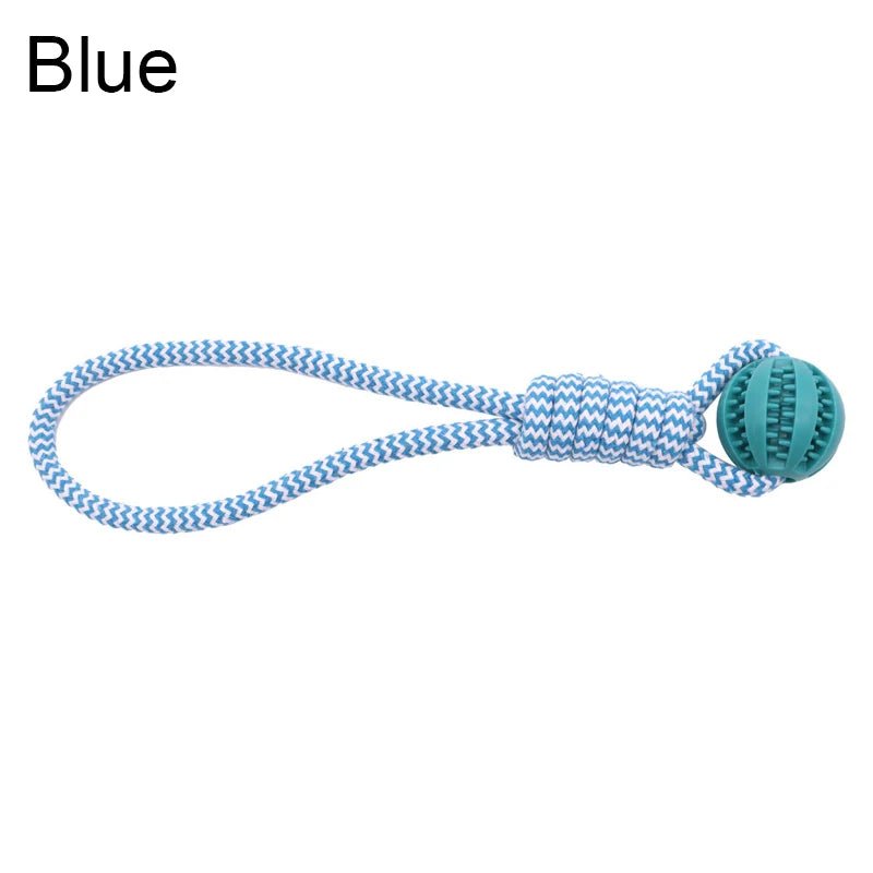 Dog Ball Toy with Rope Interactive Interactive Leaking Balls for Small Medium Dogs Chewing Bite Resistant Pet Tooth Cleaning - key words