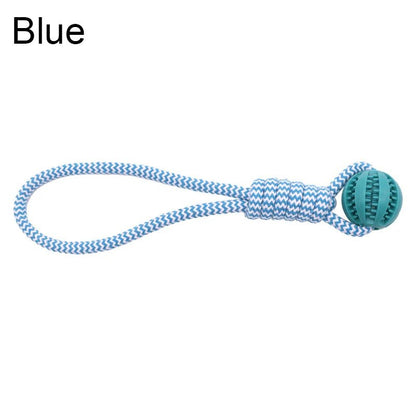 Dog Ball Toy with Rope Interactive Interactive Leaking Balls for Small Medium Dogs Chewing Bite Resistant Pet Tooth Cleaning - key words