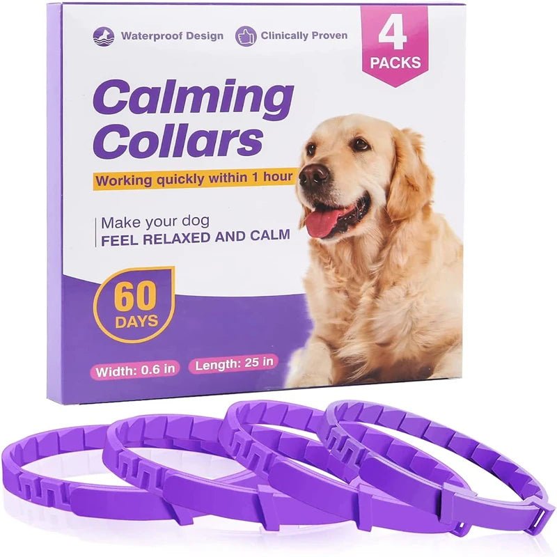 3/4 Pc Dogs Calming Pheromone Collars Cats Relieve Anxiety Adjustable Comfortable Collar For Puppy Kitten Large Pets Accessories - key words