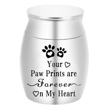 Mini Pet Ashes Sealed Box Pet Paw Print Moisture Proof Funeral Urn for Pets Waterproof Dustproof Pet Teeth Hair Storage Box - key words