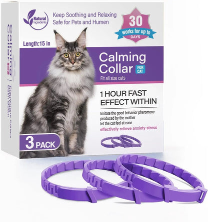3/4 Pc Dogs Calming Pheromone Collars Cats Relieve Anxiety Adjustable Comfortable Collar For Puppy Kitten Large Pets Accessories - key words
