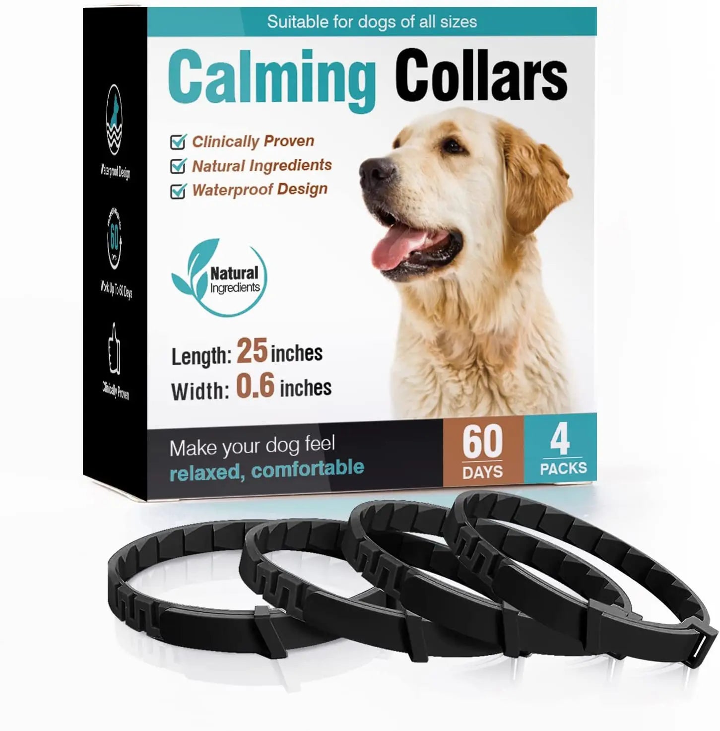 3/4 Pc Dogs Calming Pheromone Collars Cats Relieve Anxiety Adjustable Comfortable Collar For Puppy Kitten Large Pets Accessories - key words
