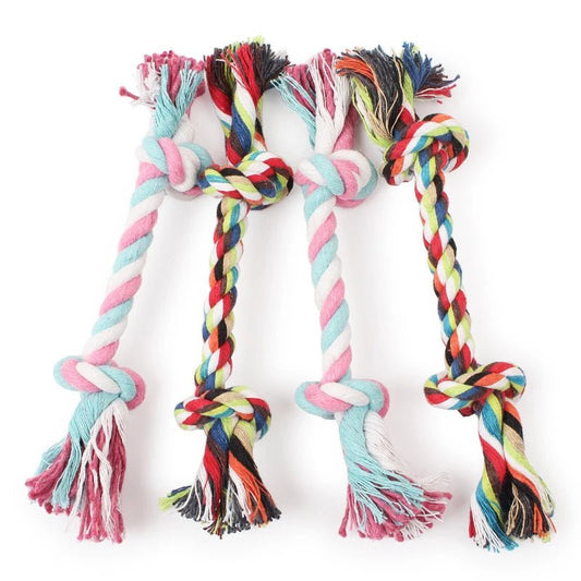 1 Pcs Random Pet Puppy Chew Toy Cotton Knot Rope Molar Toy Durable Hemp Rope Knot Dog Toy Pet Teeth Cleaning Supplies - key words